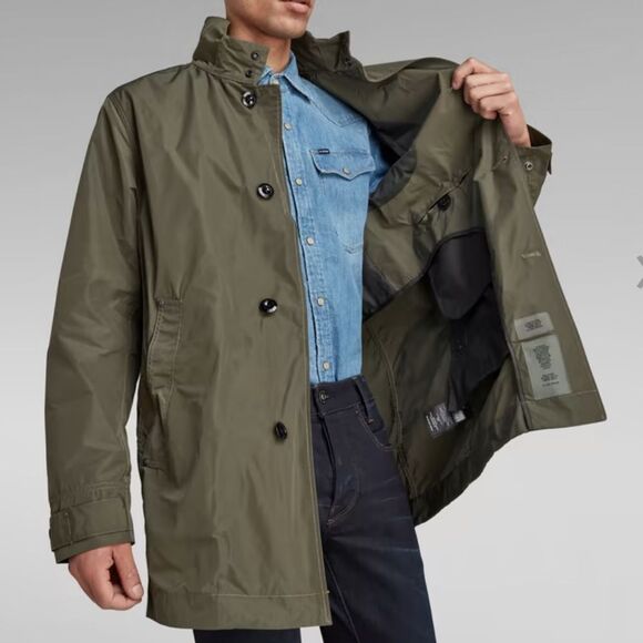 Like new G-Star Raw Utility HB Tape Trench in Combat Green size medium - Picture 2 of 13